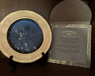 Commemorative plate from 1997 Hong Kong Handover