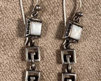 Sterling and mother of pearl earrings