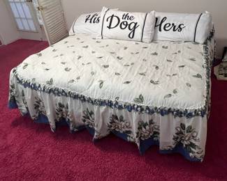 Twin beds on king bed frame