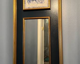 Mirrors with painted tile