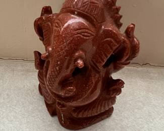 Stone elephant figurine