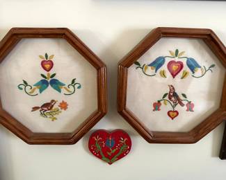 SOLD Vintage Needle Work, Framed