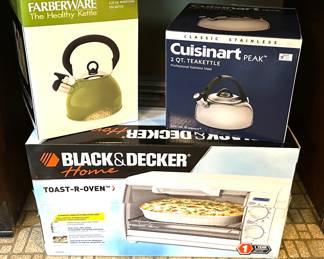 Brand New Toaster Oven, Tea Pots