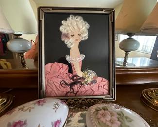 Fabric Art, Lady in Pink