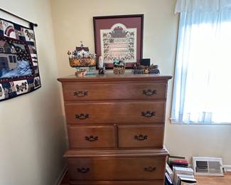 Tall chest on chest dresser