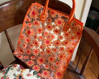 vintage groovy tote bag