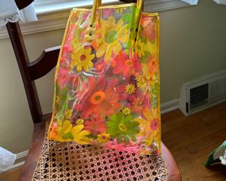 vintage chair, mod plastic tote bag