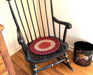 black Hitchcock style rocking chair