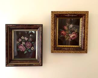 Victorian Needle Point in Victorian Frames