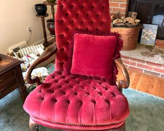 Red arm chair
