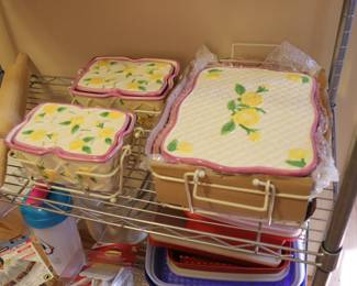 Temptations By Tara, , Ovenware, Yellow Roses, Casserole Dish, Trivet, Rack