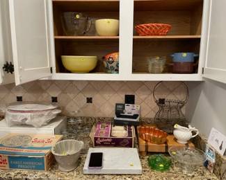 Misc serving pieces, home decor, etc.