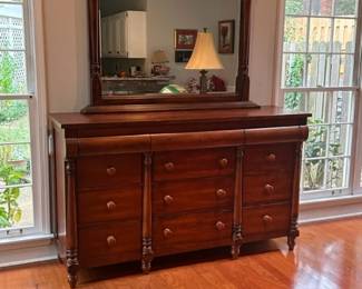 Very nice dresser/mirror, 9 drawers, excellent condition, great storage piece.