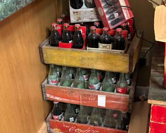 Coke crates and bottles 