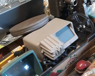 Early projector and assorted items