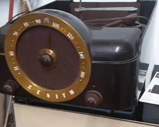 Vintage radio and record player