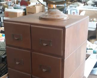 Early globe and file cabinets