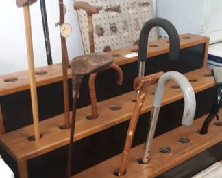 Early canes, wooden shafted golf clubs