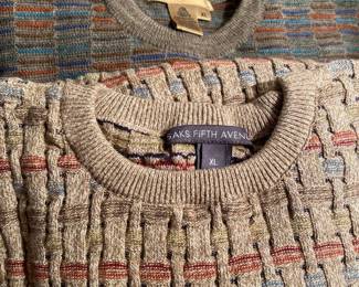 Designers Men's Dress Sweaters by Tricotest Raphael, Segret, Saks Fifth Ave, XL