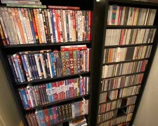 CDs - 22 linear feet and DVDs - 15 linear feet
