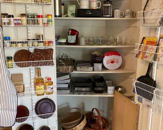 Airways glasses, cookware, baskets, Keurig Pod Holder, Cuisinart Coffee Grinder