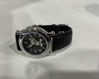Collectible Disney Mickey Mouse watch with leather wristband