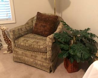 Animal print side chair