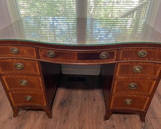 Nice desk with leather top 