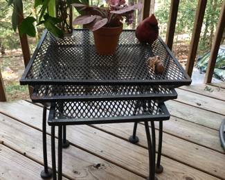 Wrought iron stacking tables