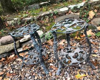 Wrought iron side tables