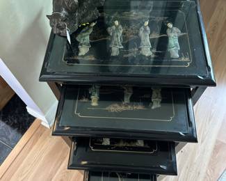 Asian Handpainted Nesting Tables