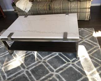 PRESALE: DongGuan Yushuo Furniture Metal & Marble Rectangular Cocktail Table $225