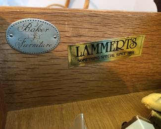 SOLD AS PRESALE: BAKER CHIPPENDALE Mahogany HIGHBOY, LONG DRESSER, MIRROR (Damaged), NIGHTSTAND 

