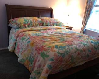 PRESALE: BRAND NEW ASPEN HOME QUEEN SLEIGH BED(with Storage Drawers), DRESSER W MIRROR, NIGHTSTAND. You can still buy this set at CAROL HOUSE.  Why pay $3,000 plus $268 sales tax? Our price $2,200 for the Set. Mattress sold separately $400.