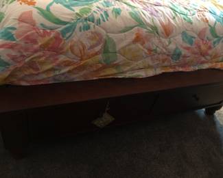 PRESALE: BRAND NEW ASPEN HOME QUEEN SLEIGH BED(with Storage Drawers), DRESSER W MIRROR, NIGHTSTAND. You can still buy this set at CAROL HOUSE.  Why pay $3,000 plus $268 sales tax? Our price $2,200 for the Set. Mattress sold separately $400.