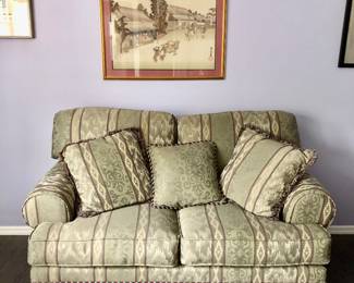 PRESALE: Matching Gray/Green SOFA & LOVESEAT. $250 for SOFA, $150 for LOVESEAT. Note Chair Matching These is priced $20 because it shows wear. 