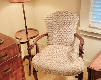 Charles II eagle carved arm chair