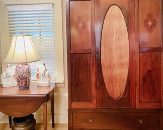 19th c. Continental wardrobe with marquetry - needs mirror