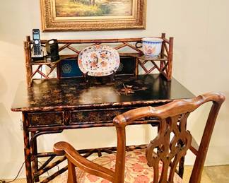 Chinoiserie bamboo desk