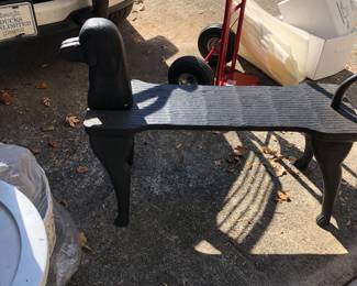 Black Dog Bench