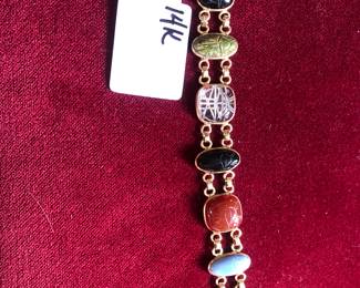14K Scarab Bracelet