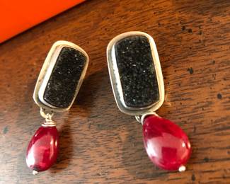 Sterling Druzy Earrings