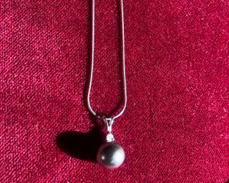 14K Pearl and Diamond 