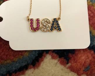 14k Diamond and Gemstone 