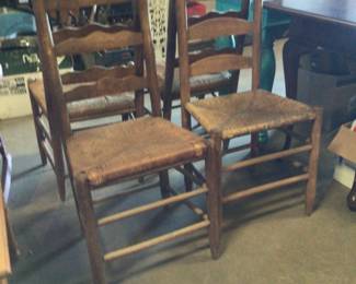 4 ladder black chairs $50.