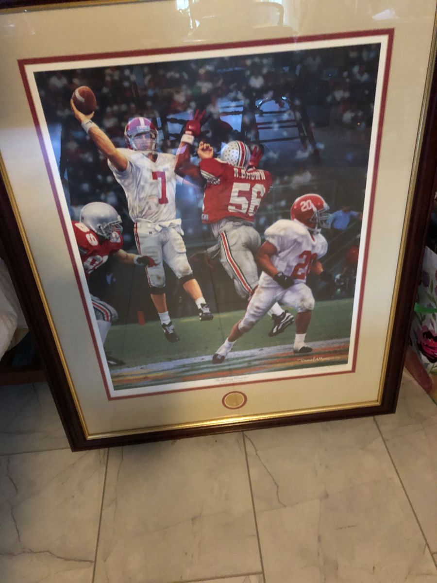 “The Winning Combination “ signed print by Daniel Moore, COA included $350.