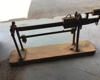 Vintage Howe old industrial scale on board. $100