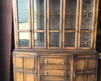 Vintage 2 piece hutch/buffet, 60” x 83”. $400