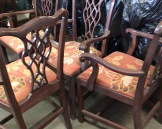 Chippendale style arm chairs ,8 available $45.00 each