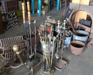 more cast iron, fireplace items